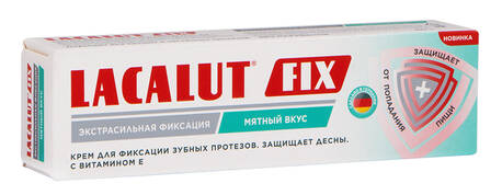 Lacalut Fix Крем для фіксації зубних протезів м'ятний смак 40 г 1 туба