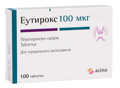 Еутирокс таблетки 100 мкг 100 шт
