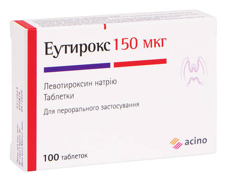 Еутирокс таблетки 150 мкг 100 шт