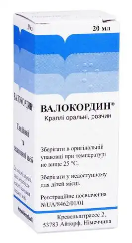 Валокордин краплі оральні 20 мл 1 флакон