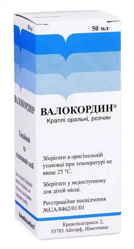 Валокордин краплі оральні 50 мл 1 флакон