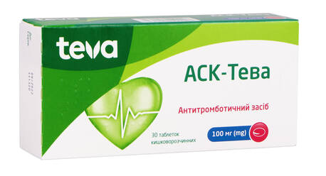 АСК Тева таблетки 100 мг 30 шт