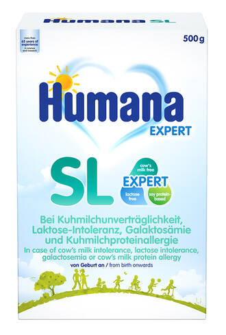 Humana SL Безмолочна соєва суміш гіпоалергенна від народження 500 г 1 коробка loading=