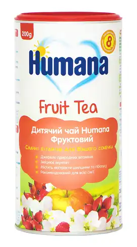 Humana Чай фруктовий від 8 місяців 200 г 1 банка