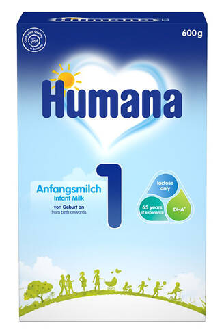 Humana 1 Молочна суміш початкова від 0-6 місяців 600 г 1 коробка