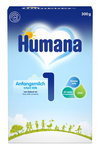 Humana 1 Молочна суміш початкова від 0-6 місяців 300 г 1 коробка