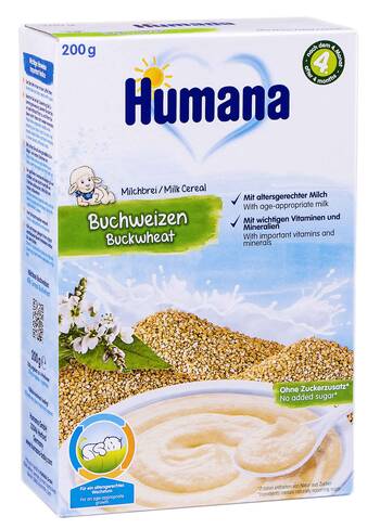 Humana Каша молочна гречана від 6 місяців 200 г 1 коробка
