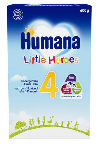 Humana 4  Юніор Сухе Молоко від 12 місяців 600 г 1 коробка