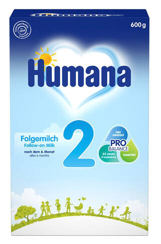 Humana 2 Молочна суміш від 6 місяців 600 г 1 коробка