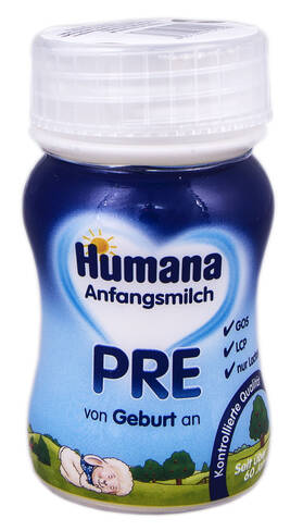 Humana Суміш молочна рідка PRE mit LC PUFA 0-3 місяців 90 мл 1 флакон loading=