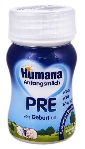 Humana Суміш молочна рідка PRE mit LC PUFA 0-3 місяців 90 мл 1 флакон