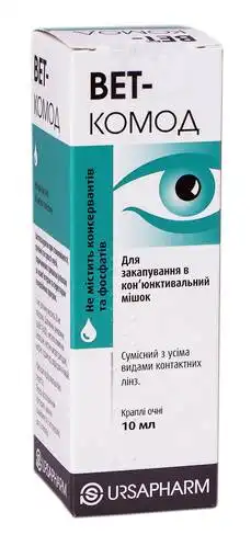 Вет Комод краплі очні 20 мг/мл 10 мл 1 флакон