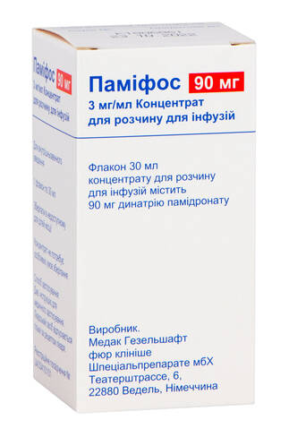 Паміфос концентрат для інфузій 3 мг/мл 30 мл 1 флакон