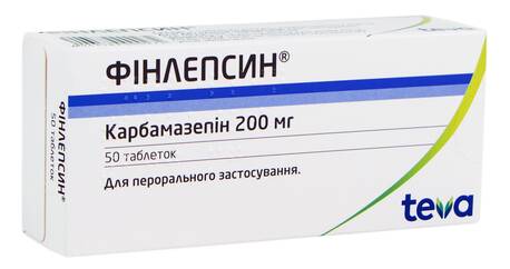 Фінлепсин таблетки 200 мг 50 шт