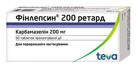 Фінлепсин 200 Ретард таблетки 200 мг 50 шт