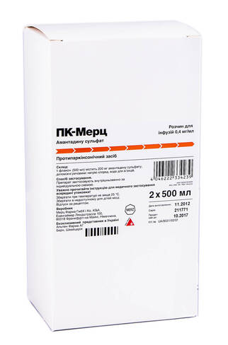 ПК-Мерц  розчин для інфузій 0,4 мг/мл 500 мл 2 флакони loading=
