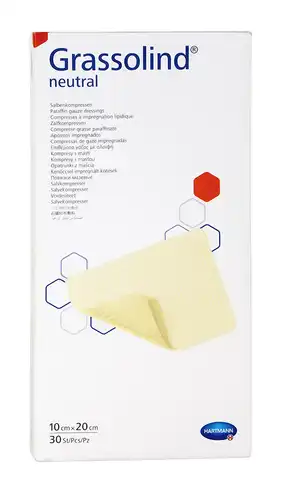 Grassolind neutral Пов'язка мазева для ран на вазеліновій основі 10 х 20 см 30 шт