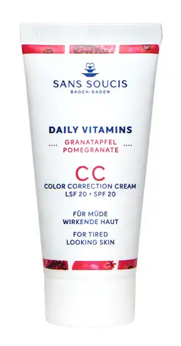 Sans Soucis Daily Vitamins CC Крем коректор від втоми шкіри обличчя Гранат SPF20 30 мл 1 туба