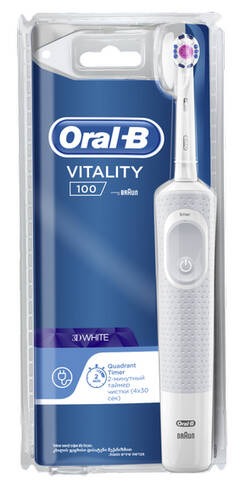 Oral-B Braun Vitality D100 PRO 3D White Зубна щітка електрична 1 шт