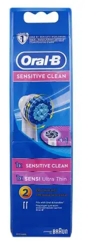 Oral-B Насадки змінні до електричної зубної щітки Sensi Ultra Thin та Sensitive Clean 2 шт