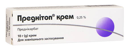 Преднітоп крем 2,5 мг/г 10 г 1 туба