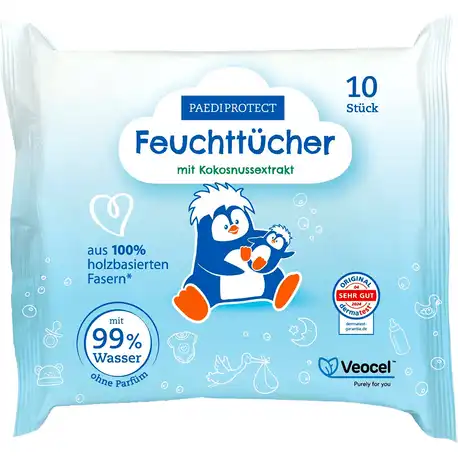 Paediprotect Серветки вологі дитячі для чутливої шкіри  10 шт