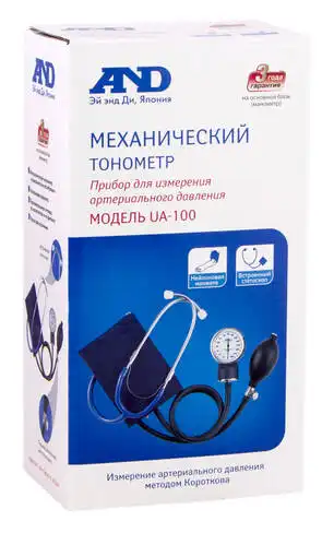 AND UA-100 Тонометр механічний з вмонтованим стетоскопом 1 шт