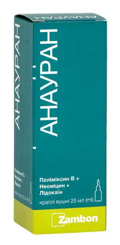 Анауран краплі вушні 25 мл 1 флакон