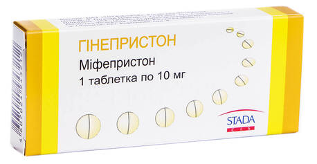 Гінепристон таблетки 10 мг 1 шт