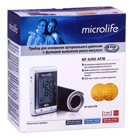 Microlife BP A200 AFIB Тонометр автоматичний з виявленням ризику інсульту 1 шт