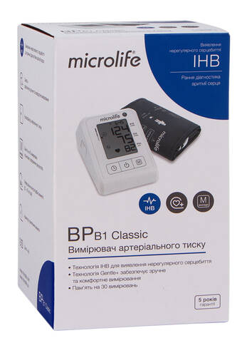 Microlife BP B1 Classic Тонометр автоматичний електронний 1 шт