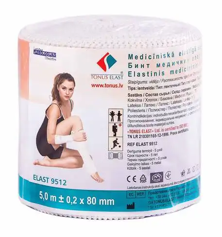 Tonus Elast 9512 Бинт еластичний 5 м x 80 мм 1 шт