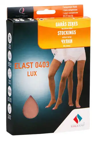 Tonus Elast 0403 Lux Панчохи еластичні без миска компресія 2 розмір 2 ріст 1 карамель 1 пара