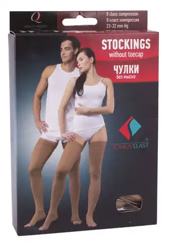 Tonus Elast 0403 Lux Панчохи еластичні без миска компресія 2 розмір 2 ріст 2 карамель 1 пара