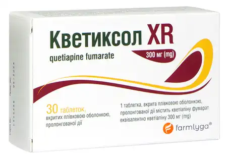 Кветиксол XR таблетки 300 мг 30 шт