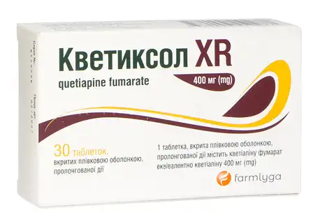 Кветиксол XR таблетки 400 мг 30 шт
