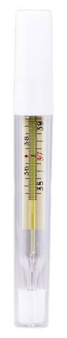 Термометр медичний максимальний скляний ГОСТ 302-79 1 шт loading=