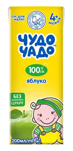 Чудо-Чадо Сік яблуко з 4 місяців 200 мл 1 пакет