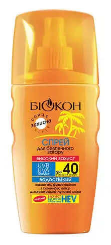 Біокон Спрей для безпечної засмаги SPF40 160 мл 1 флакон