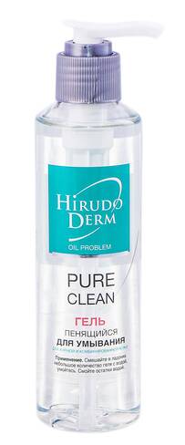 Hirudo Derm Oil Problem Pure Clean Гель для вмивання, що піниться для жирної та комбінованої шкіри 180 мл 1 флакон