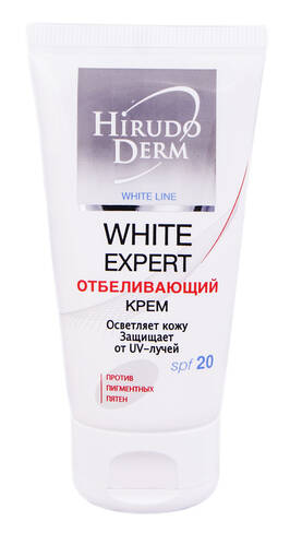Hirudo Derm White Line White Expert Крем відбілюючий та захисний SPF 20 50 мл 1 туба
