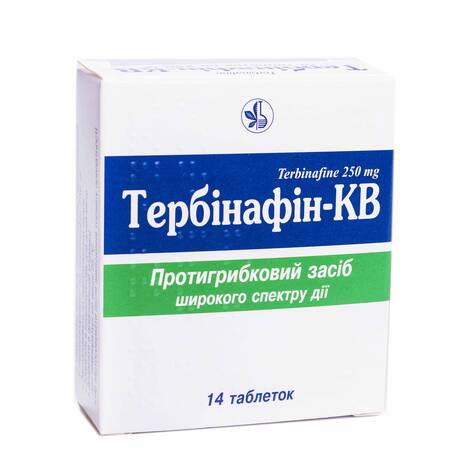 Тербінафін-КВ таблетки 250 мг 14 шт