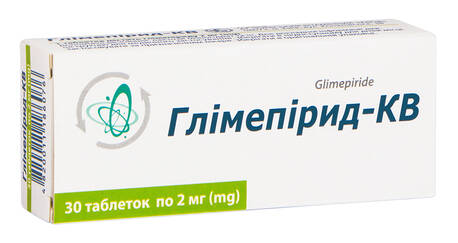 Глімепірид КВ таблетки 2 мг 30 шт