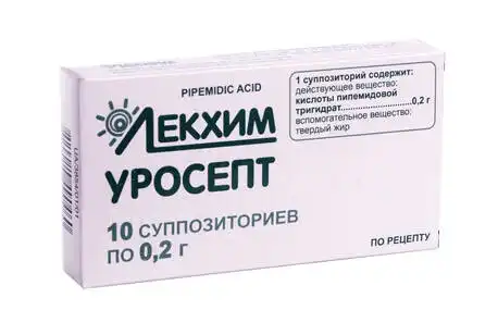 Уросепт супозиторії 0,2 г 10 шт