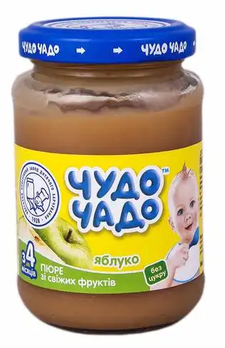 Чудо-Чадо Пюре яблуко без цукру з 4 місяців 170 г 1 банка