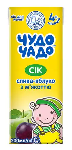 Чудо-Чадо Сік слива-яблуко з 4 місяців 200 мл 1 пакет