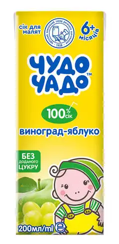 Чудо-Чадо Сік виноград-яблуко з 6 місяців 200 мл 1 пакет