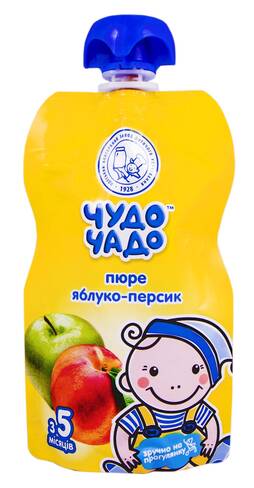 Чудо-Чадо Пюре яблуко-персик з 5 місяців 90 г 1 пауч