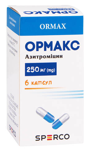 Ормакс капсули 250 мг 6 шт