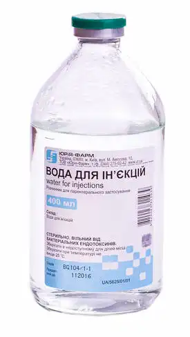 Вода для ін`єкцій розчин для інфузій 400 мл 1 флакон